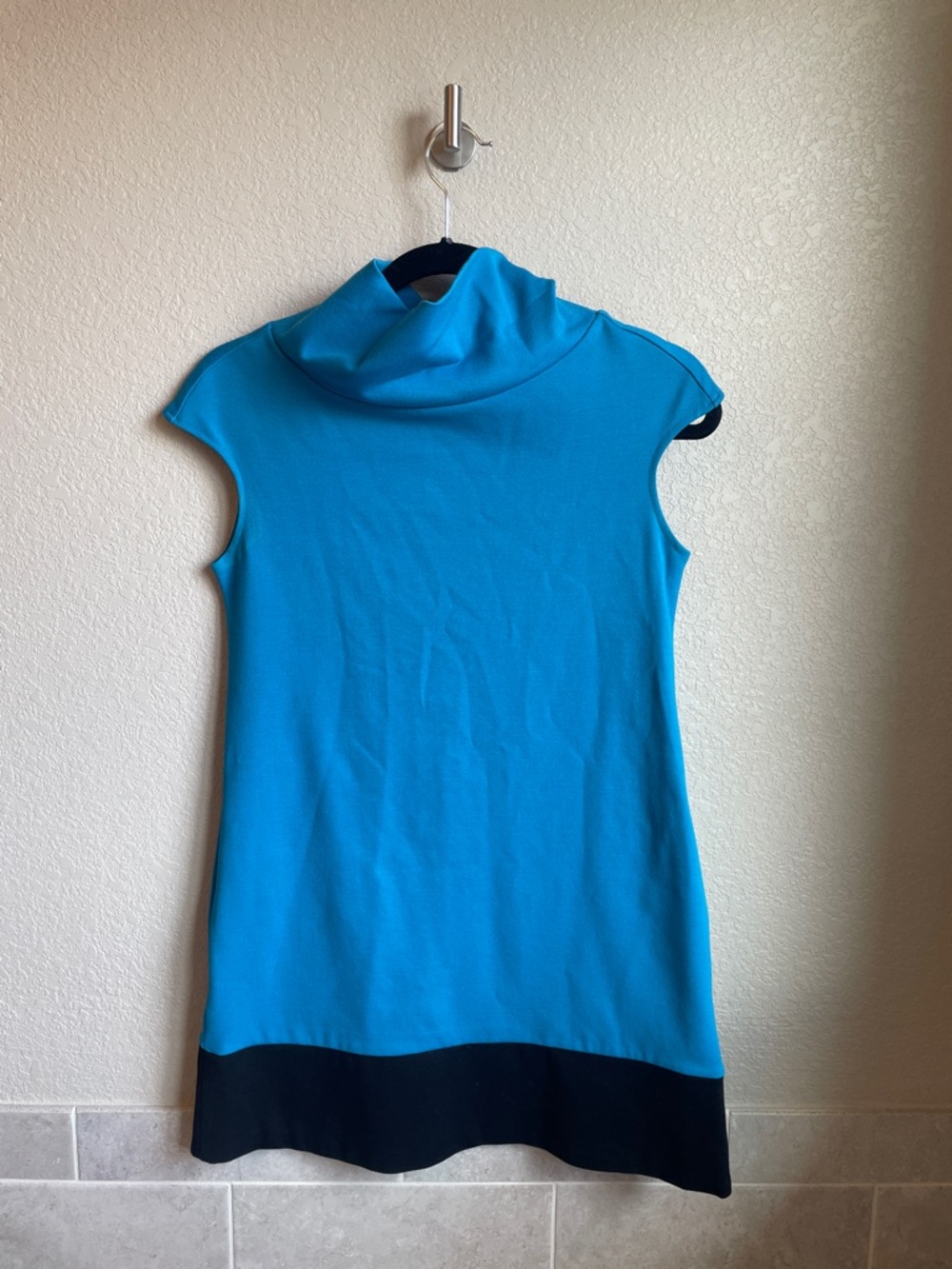 Express Colorblock Cowl Neck Retro 70's Sleeveless Mini Dress
